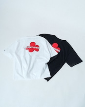 【#Re:room】FLOWER APLIQUE EMBROIDERY T-SHIRTS［REC903］