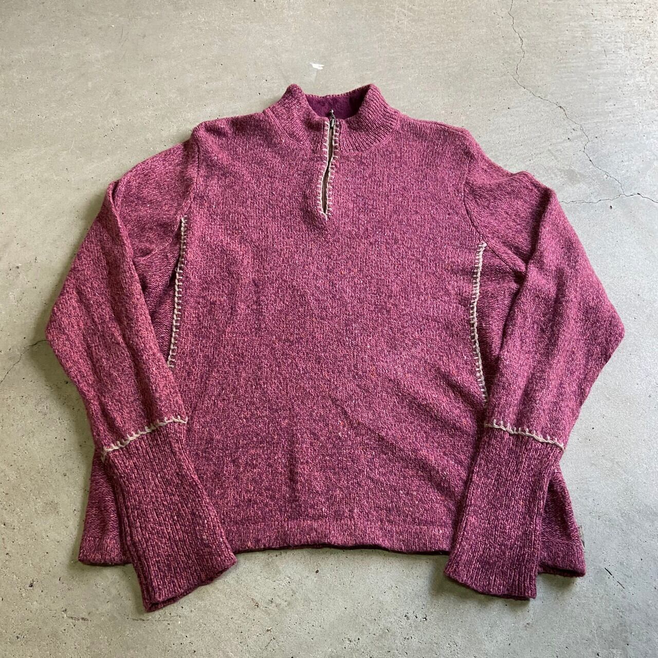 Woolrich ウールリッチ ステッチデザイン ハーフジップ ニットセーター レディースl 古着 ピンク ニットセーター Cs29 50 Cave 古着屋 公式 古着通販サイト