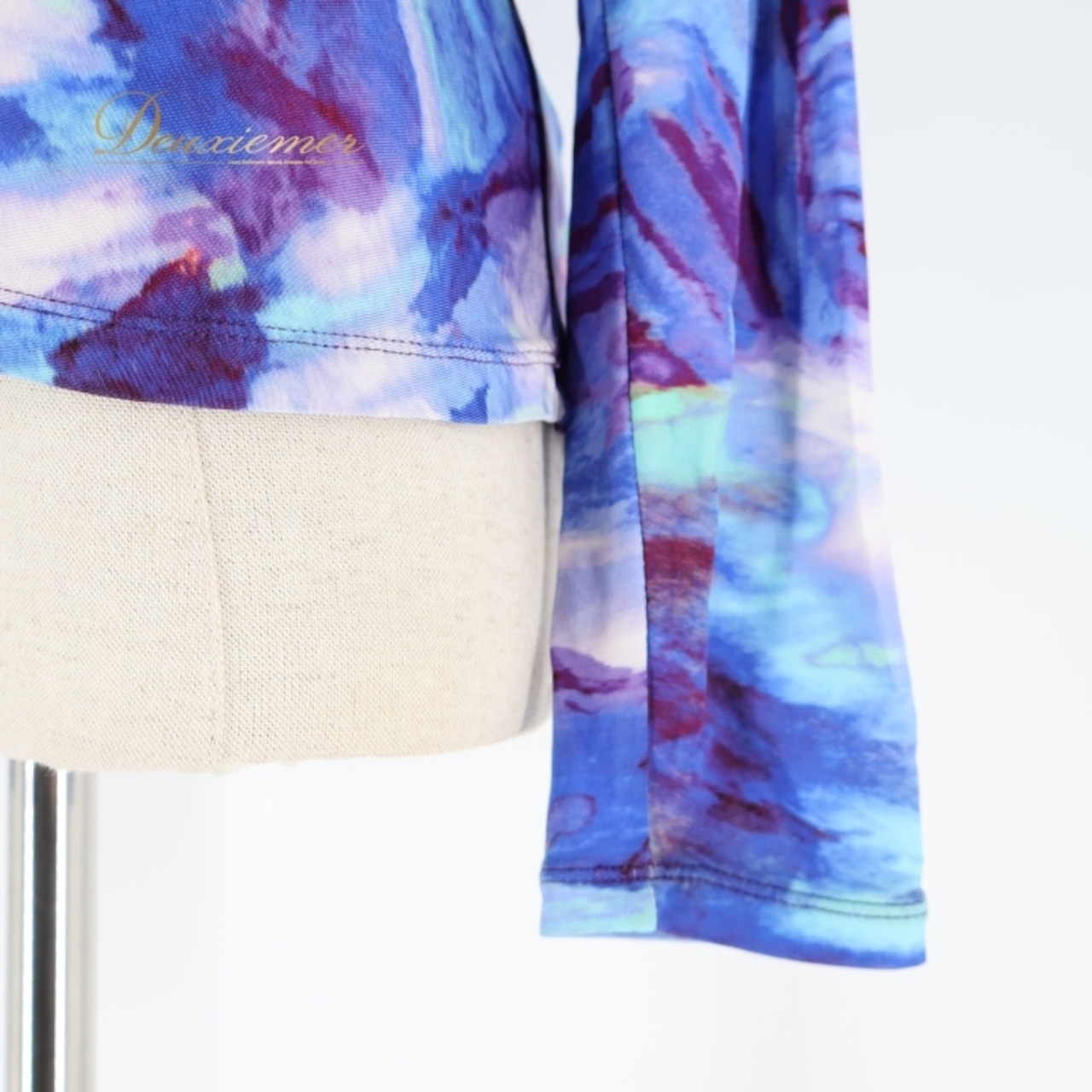 社交ダンス 衣装 トップス ブラウス ブルー系 チャコットロイヤルダンス Chacott ROYAL DANCE 青 緑 白 紫 練習 レッスン 伸縮 ストレッチ パーティー 鮮やか 柄 模様 日本製 上品 かわいい グリーン系 ホワイト系 パープル系