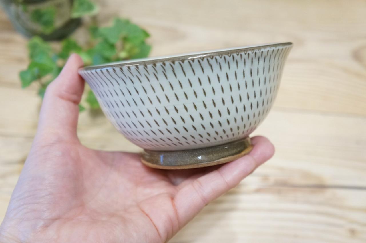 小石原焼　泉種吉窯　汁碗　とびかんな 　③【19-512】