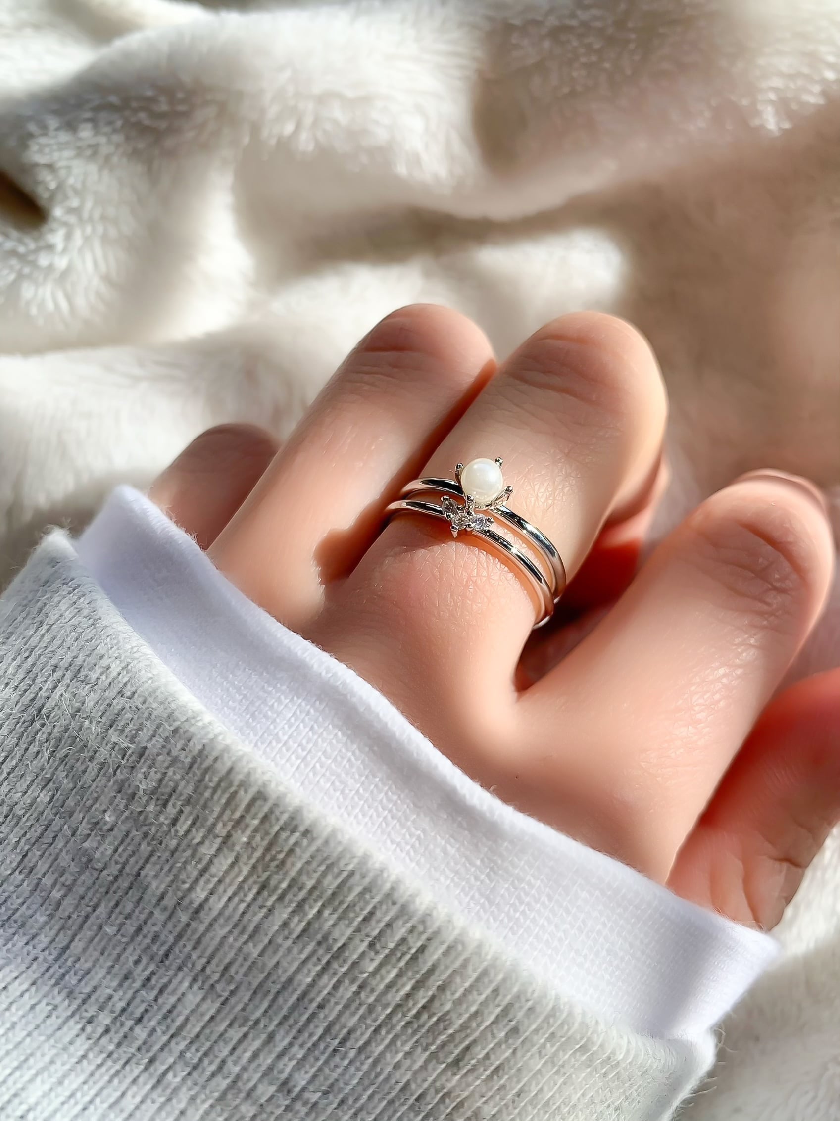 One pearl ring | 金属アレルギー対応のアクセサリー crea.jewelry