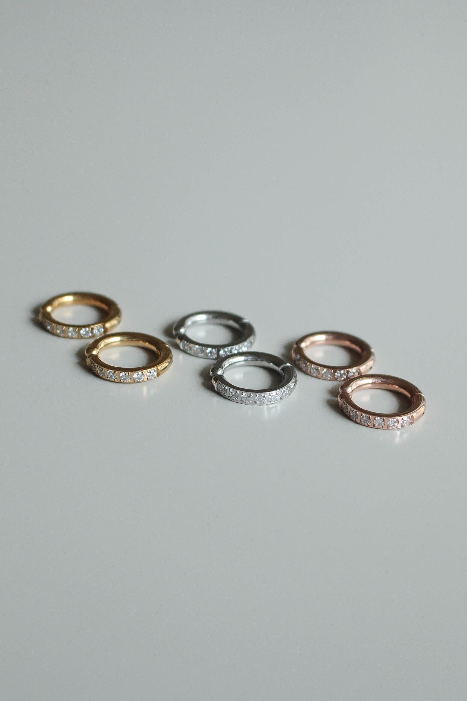 2way Zirconia Hoop Earring | ebine(エビネ)|金属アレルギー対応