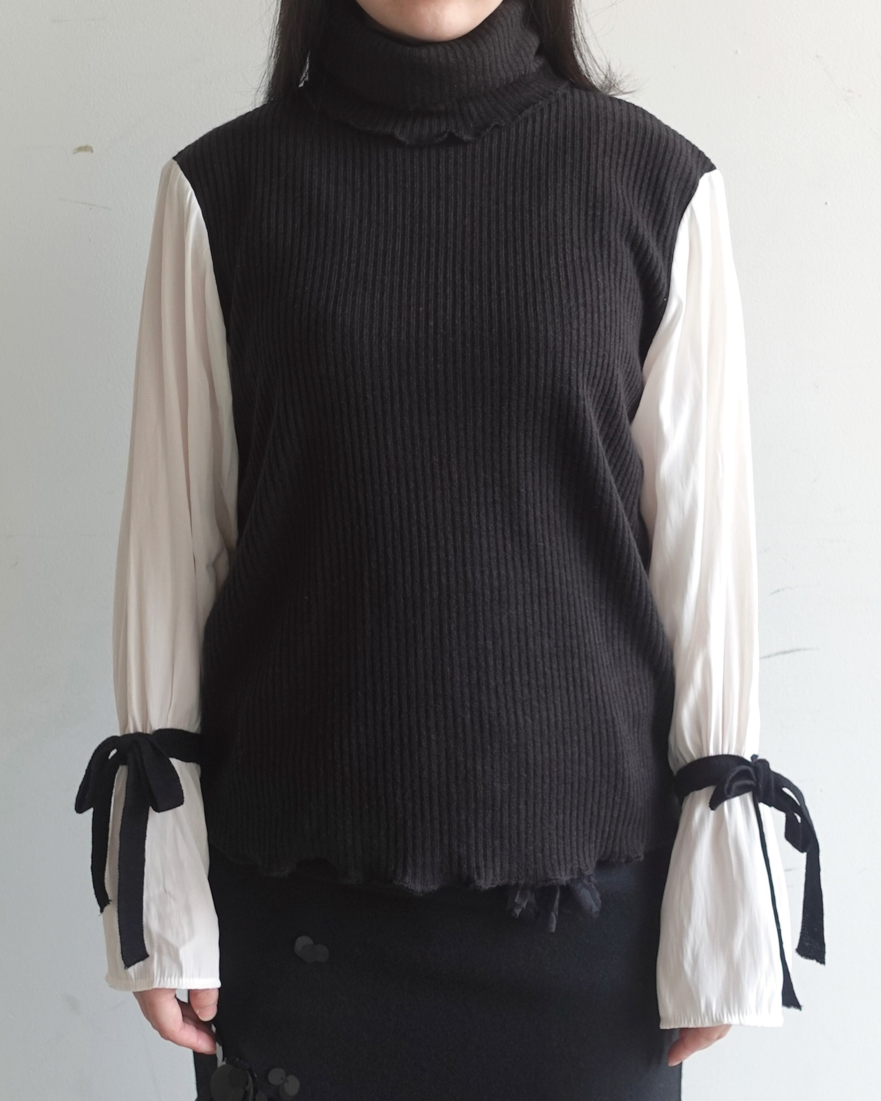 quiet sheer knit pullover