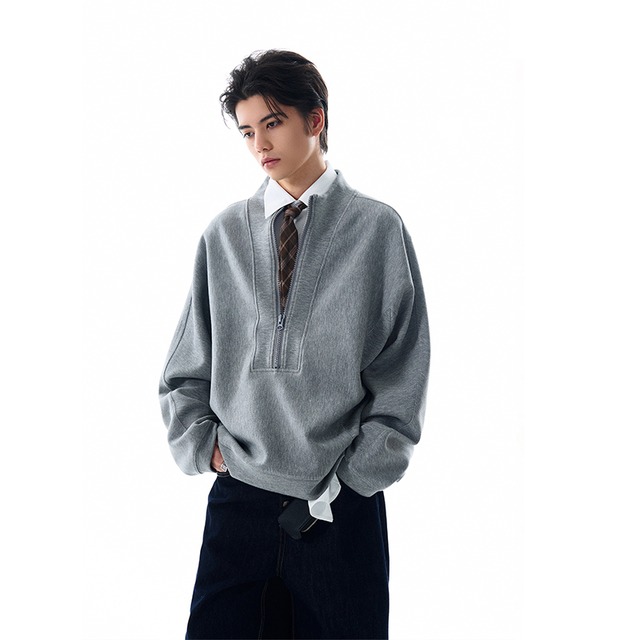 MADWITCHハーフジップシルエットスウェット