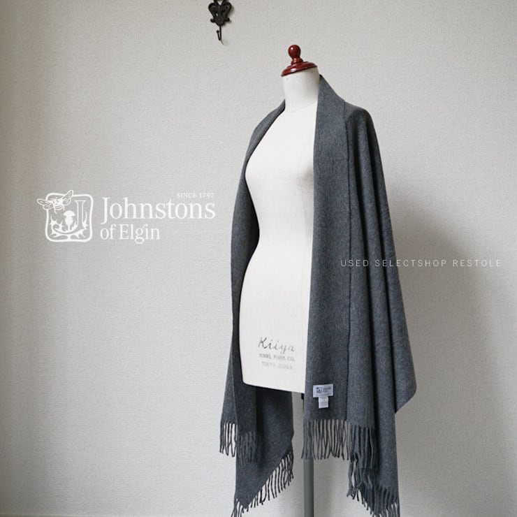 国内正規品・美品】ジョンストンズ カシミヤ大判ストール ミッドグレー MID GREY WA000056 HA0501 Johnstons |  中古ジョンストンズ カシミヤストール専門店【かしみ屋】ユーズドセレクトショップ powered by BASE