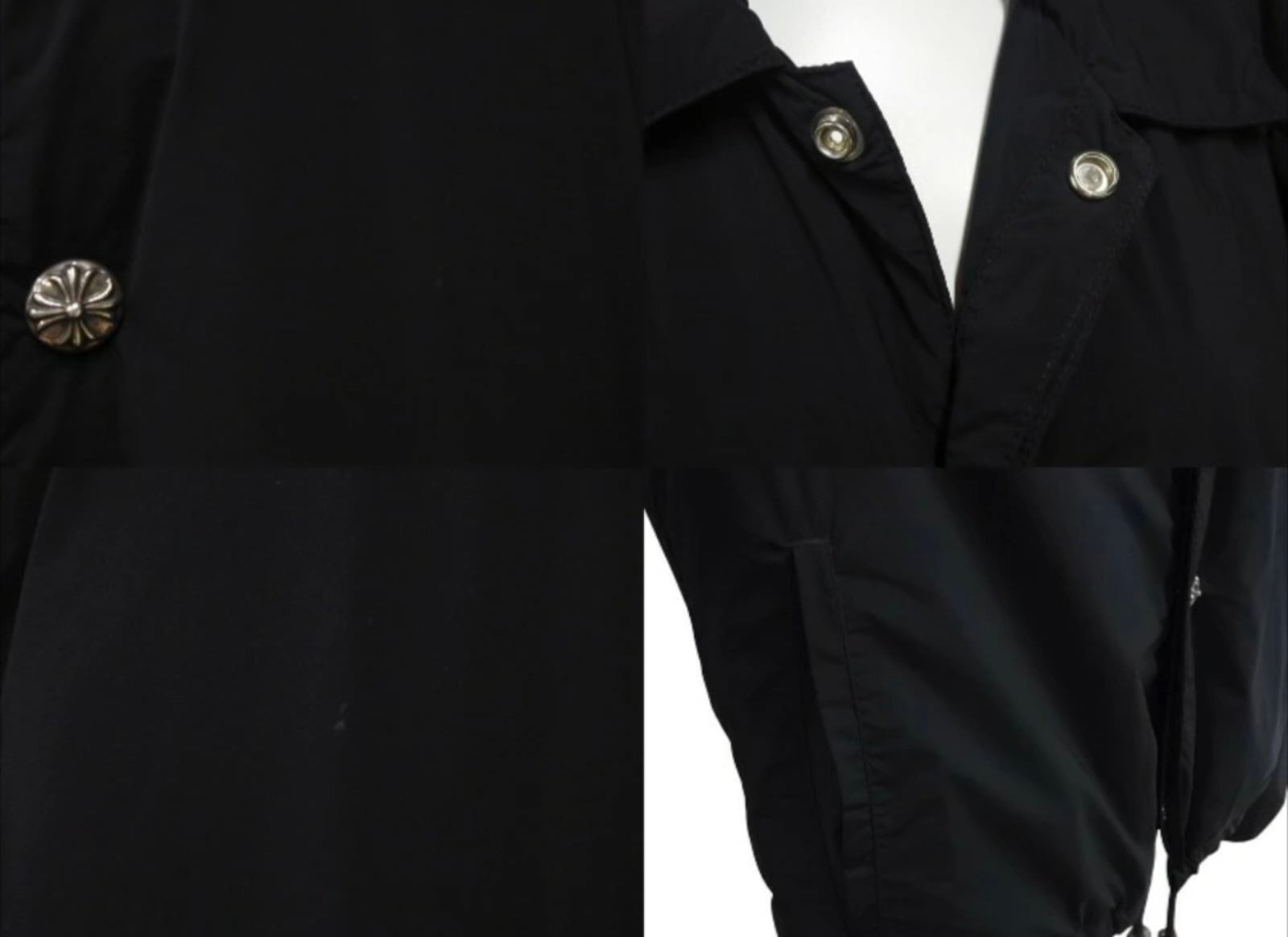 クロムハーツ RIGGINS FBRC ナイロンコーチジャケット ブラック M CHROME HEARTS クロムハーツ コーチジャケット RIGGINS FBRC BLK