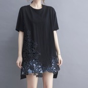 フラワーレース アシメ Tシャツ  30242