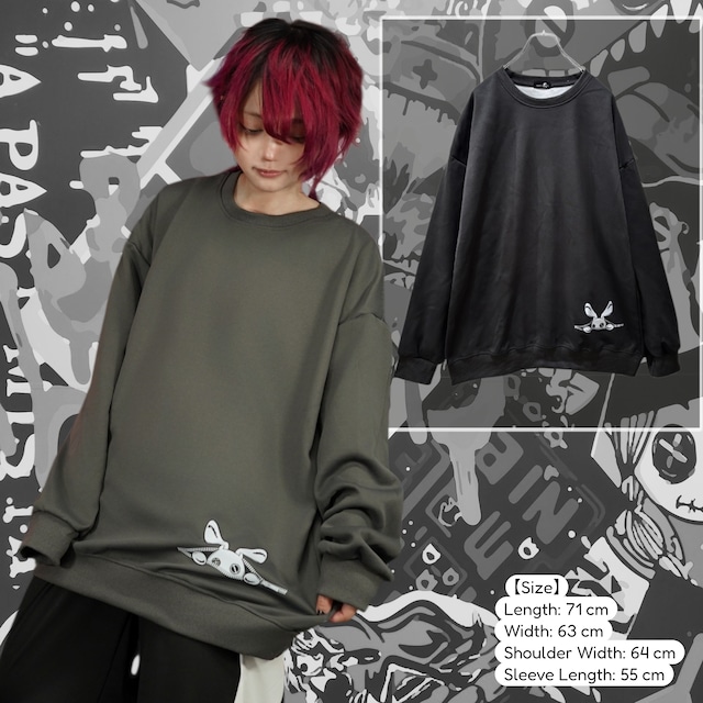 《新生活応援☆ワン紙幣PRESENT EVENT》ZIP PEEKING NIER GRAY PULLOVER
