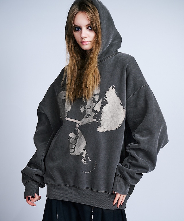 ピグメントプロセスプリントルーズフーディー (C/GRAY)　CQ-47093