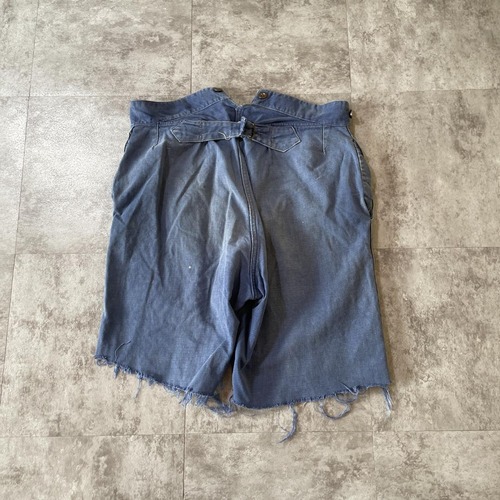 30-40s 針式シンチ フレンチワーク Metis リネン ショーツ W32 詳細写真3