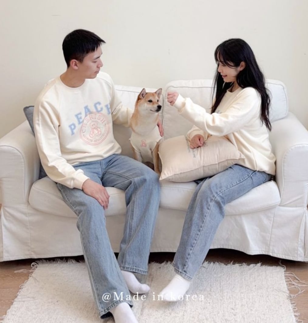 Human/予約【hiwith】Cherish Dog Couple T-Shirt (Spring Edition)