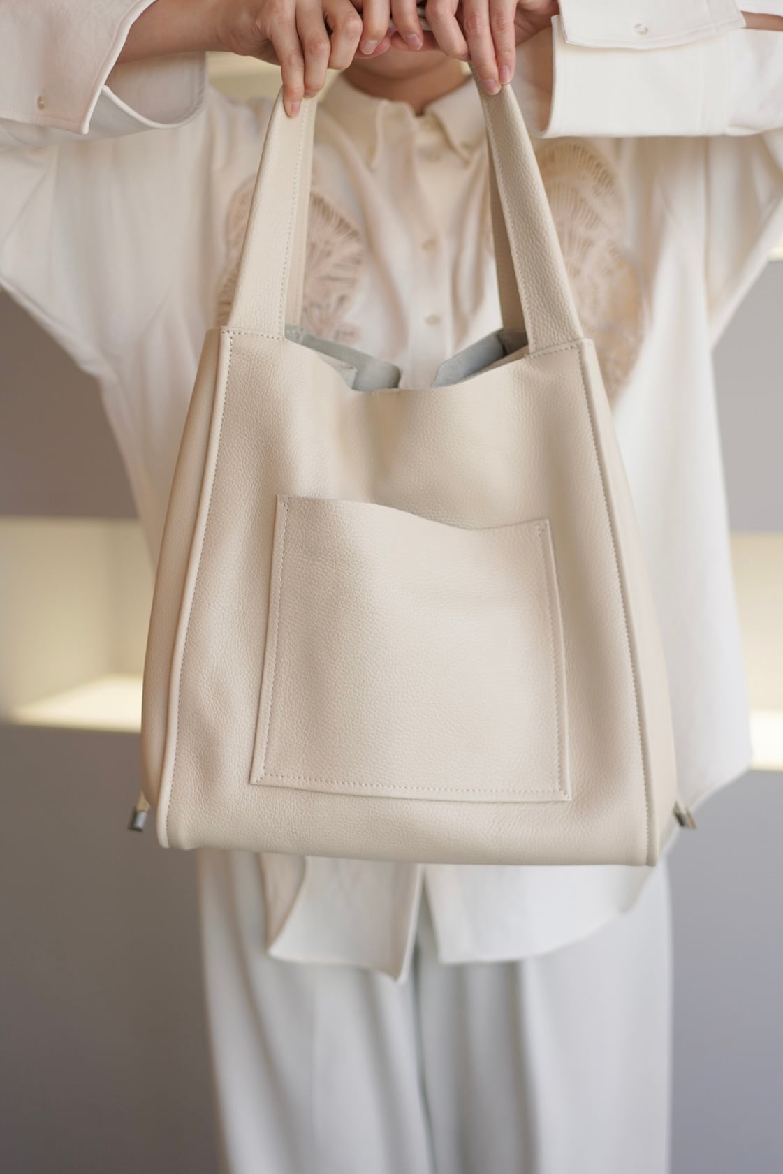 MILLELA FIRENZE Big leather tote bag ビッグレザートートバッグ