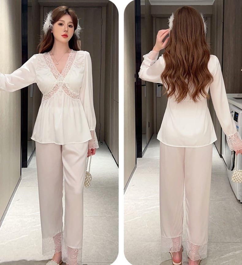 セットアップ ルームウェア パジャマ 部屋着 寝巻き ナイトウェア 長袖