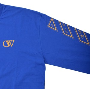【OFF-WHITE】OW 23 WIDE L/S TEE(BLUE/GOLD)