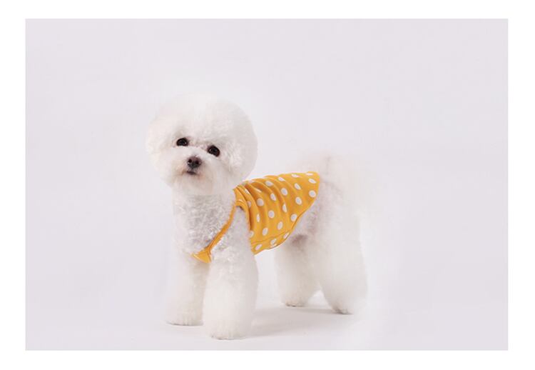 【SALE】 dot sleeveless top S ~ XL 3color / 犬服 夏 新作 タンクトップ 可愛い 犬の服 シンプル ドッグウェア 涼しい 袖なし ペット洋服 b34