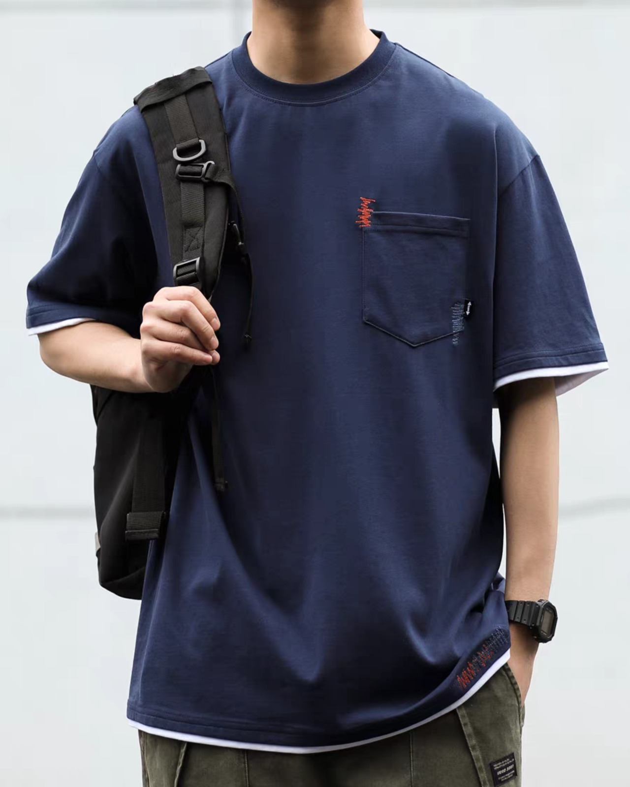 Retro Pocket T-Shirt Set  K0302
