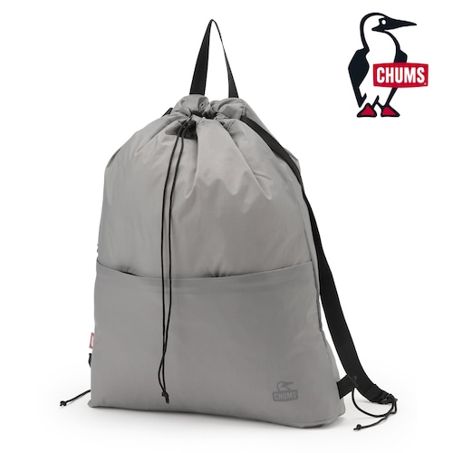 CHUMS チャムス パッカブル ナップサック 10L 軽量 折りたたみ リュック 巾着バッグ リップストップナイロン アウトドア 旅行 604217 Gray