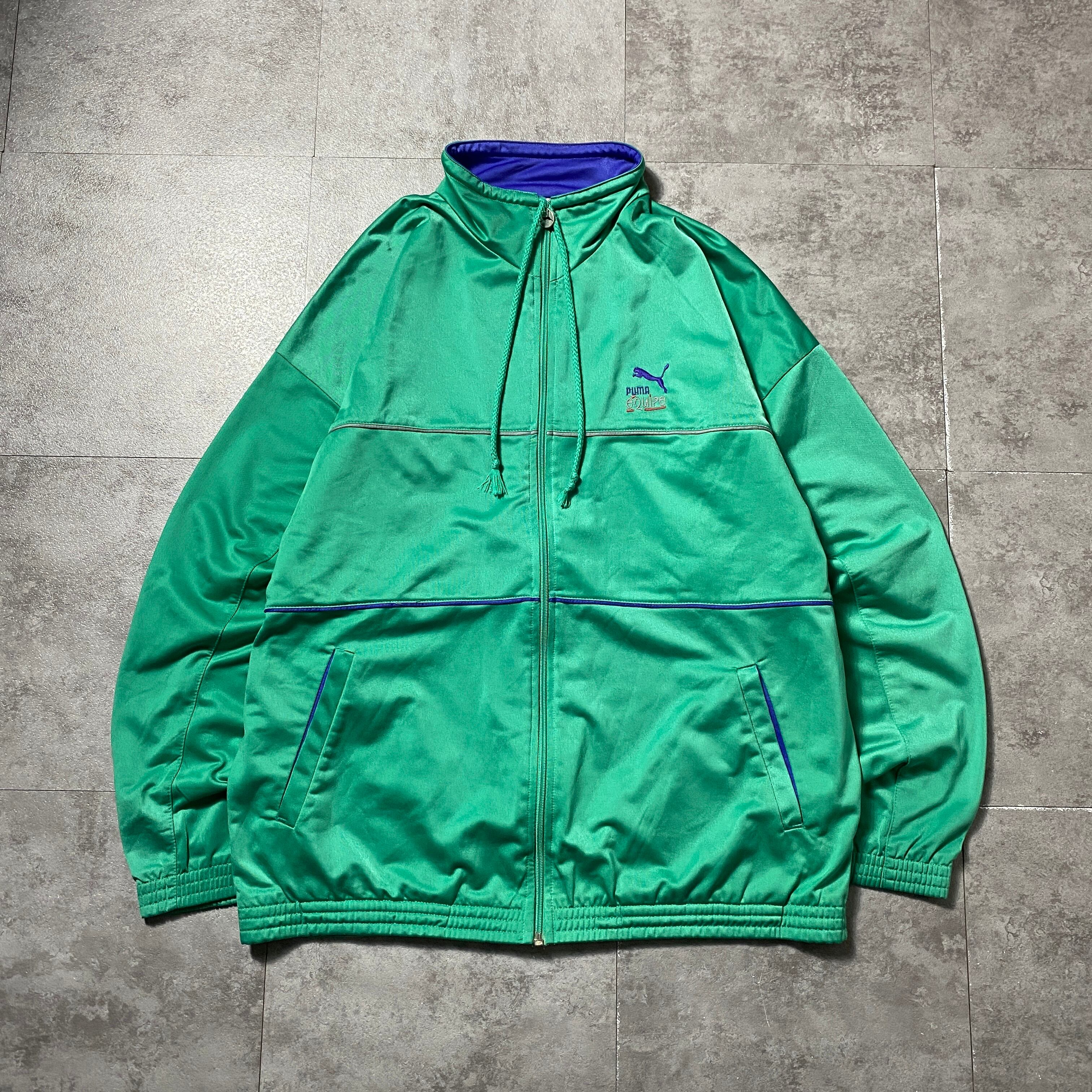 80's Old PUMA オールドプーマ 刺繍ワンポイント エメラルドグリーン