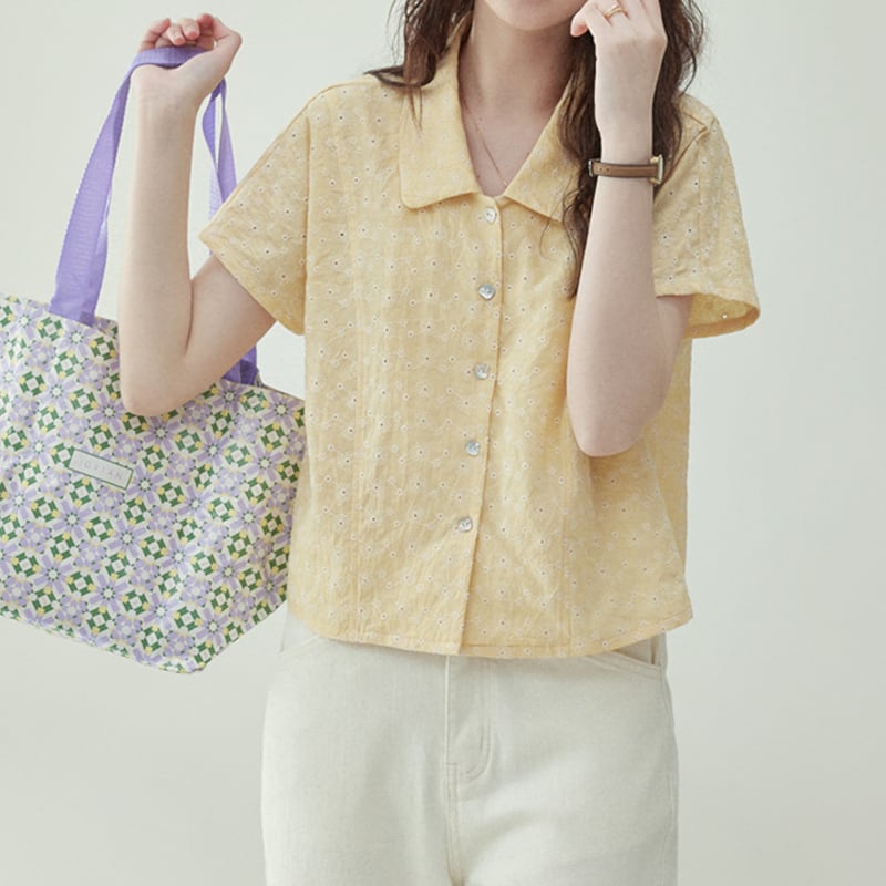 刺繍ボタンシャツ M1341