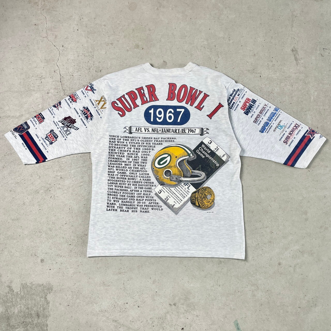 90年代 USA製 NFL SUPER BOWL 1967-1992 メモリアル チームロゴ 