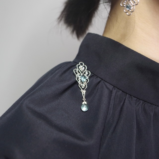 【シーグラス】Lune ブローチ