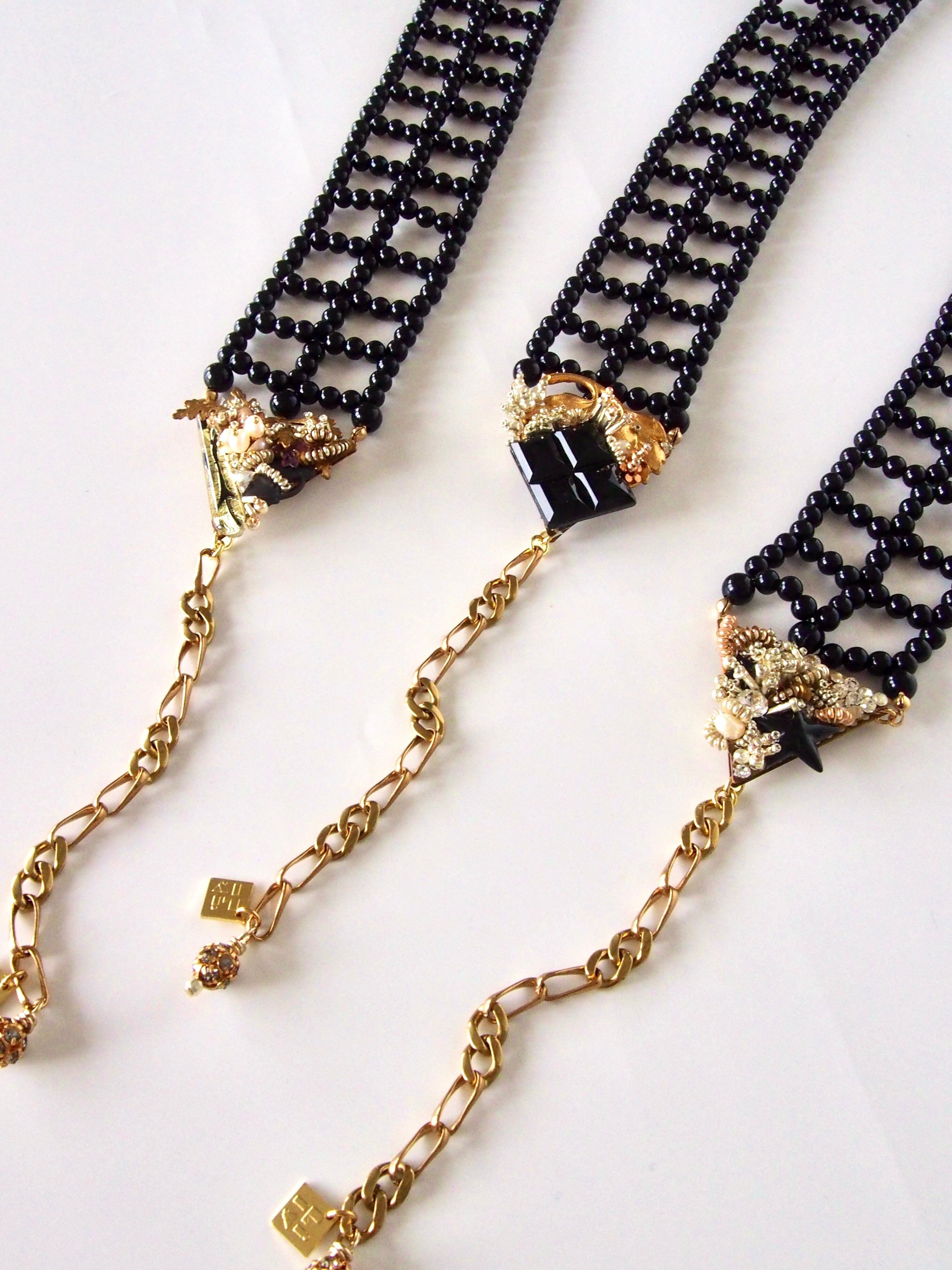 " Decorative perl choker "【 Le jardin secret 】