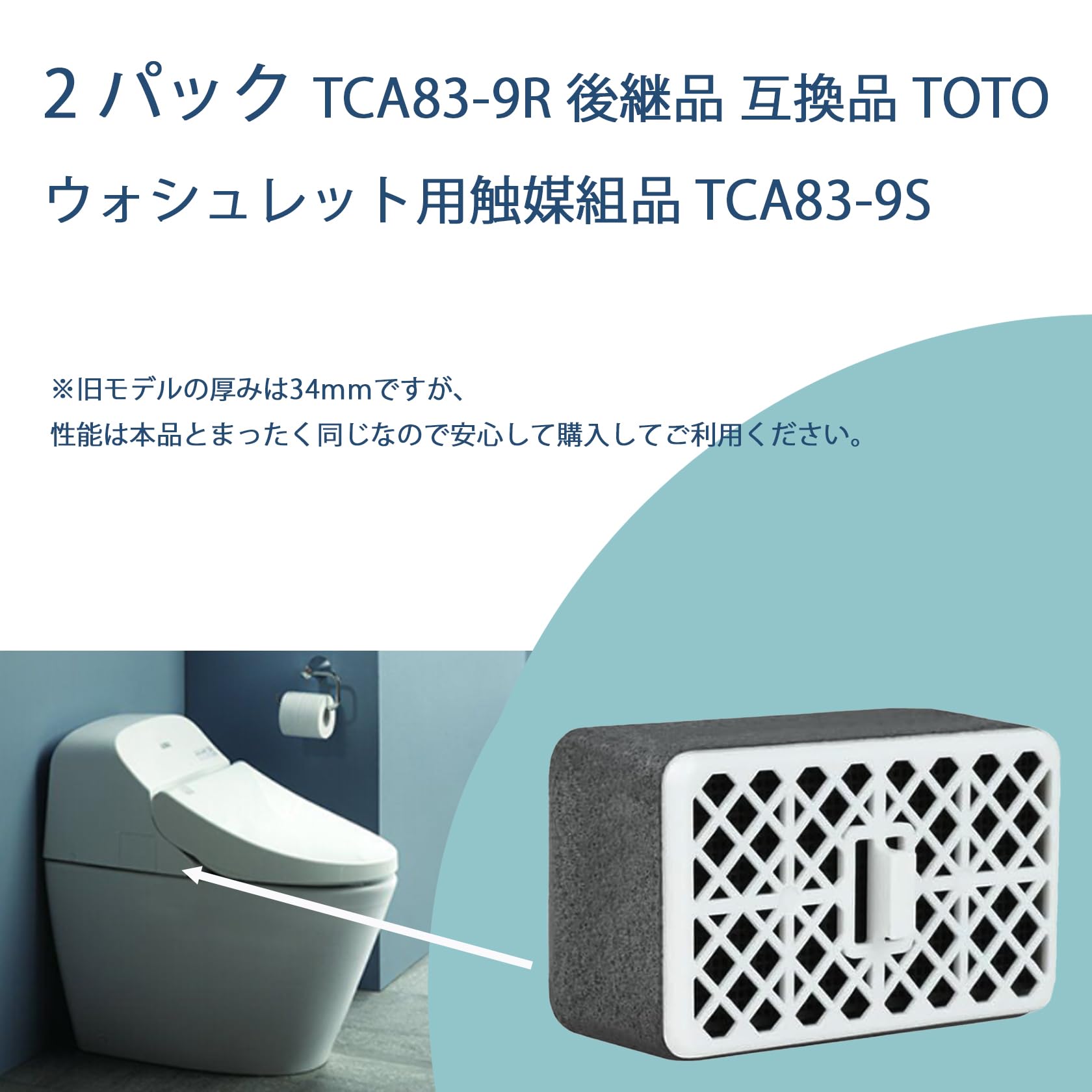 TCA83-9S 脱臭カートリッジ ウォシュレット用触媒組品 TCA83-9R後継品