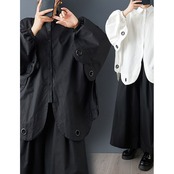 変形ヘム オーバーサイズ シャツ  00263