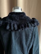 sheepskin & sheepfur black jacket-4445-11