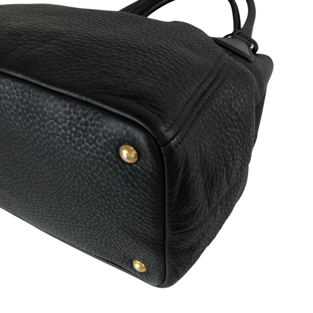 PRADA プラダ ヴィッテロダイノ トートバッグ ブラック ロゴ レザー vintage ヴィンテージ オールド fpj5iw