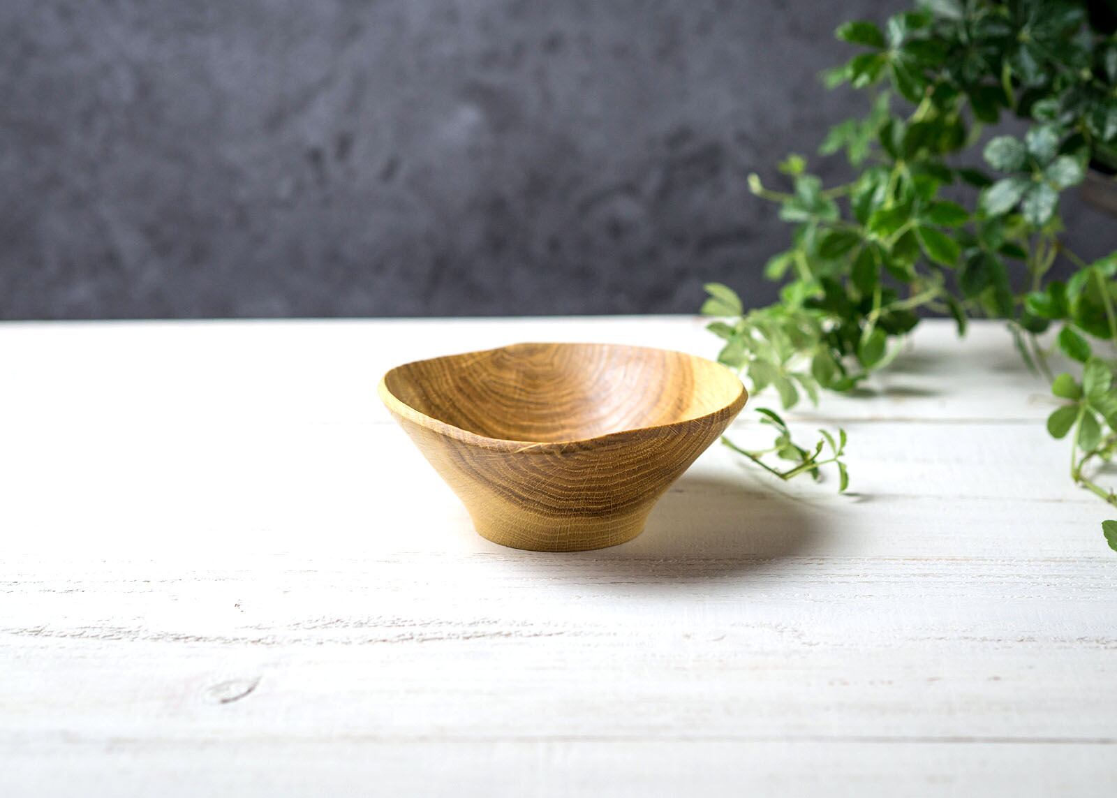 クヌギ材 サラダボウル S 3（ウッドボウル・木製ボウル）／Canaria
