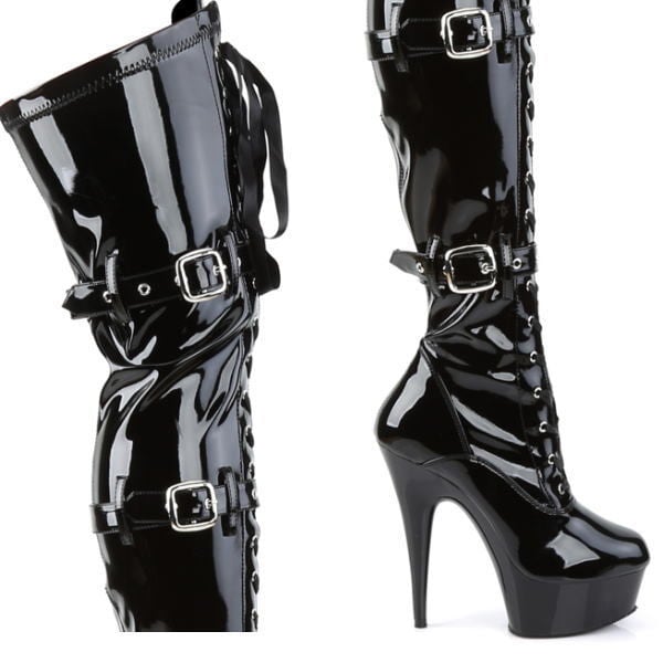サイズ交換OK】Pleaser(プリーザー）正規保証品 厚底 サイハイブーツ