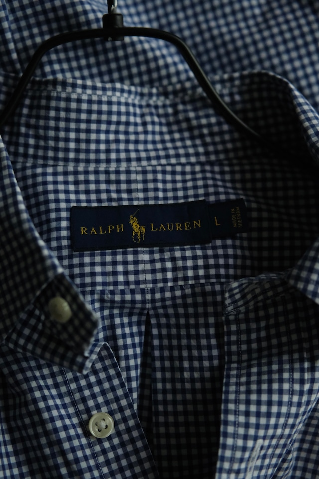 Utah/"RALPH LAUREN" B.D check shirt/Blue×White