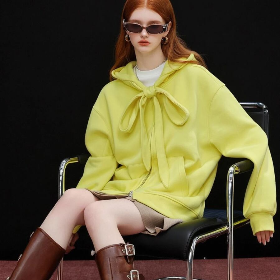 ストラップパーカー ダブルジッパージャケット