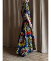 bright color african batik dress-4732-6