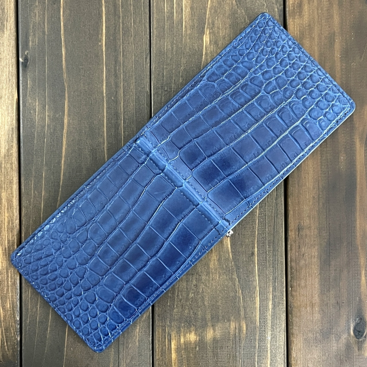 藍染 クロコダイル 無双 マネークリップ 藍