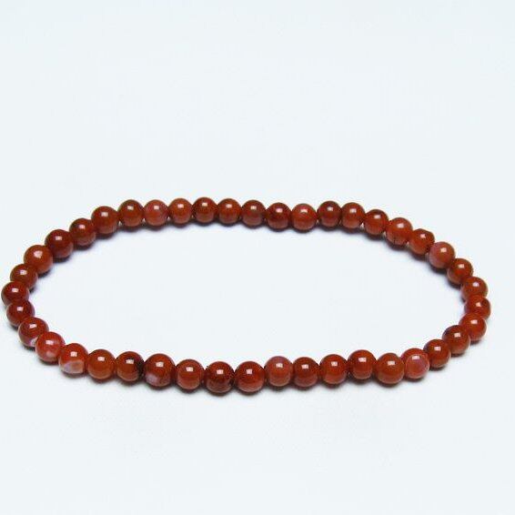 ナンホーンアゲート ブレスレット 6mm 南紅瑪瑙 ブレス 一点物 メール便可 [M便 1/10] 111-42235