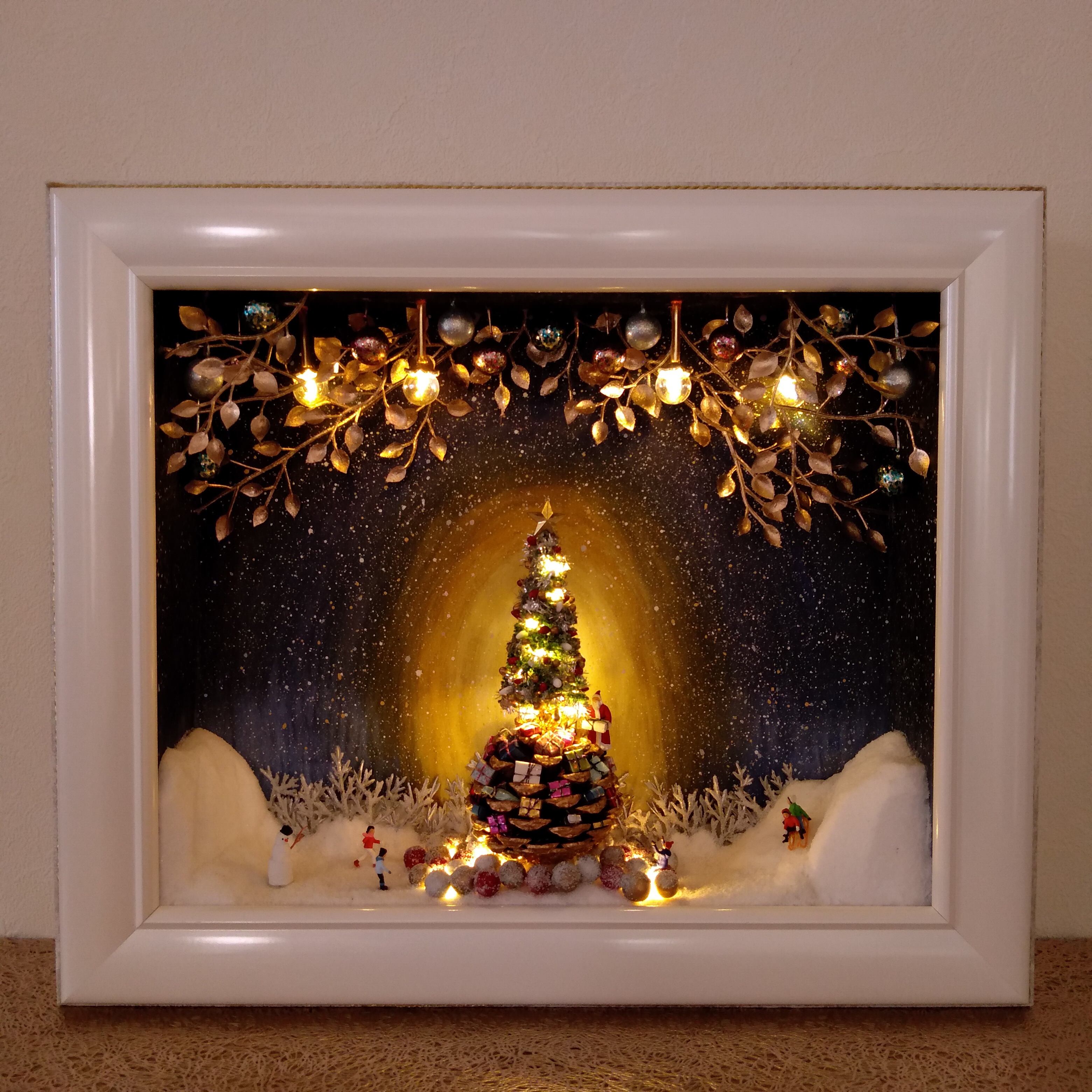 レビュー特典 クリスマスツリー イルミネーション 卓上照明オブジェ ミニチュア ジオラマ 95sp秋冬新作 ハンドメイド Rspg Spectrum Eu