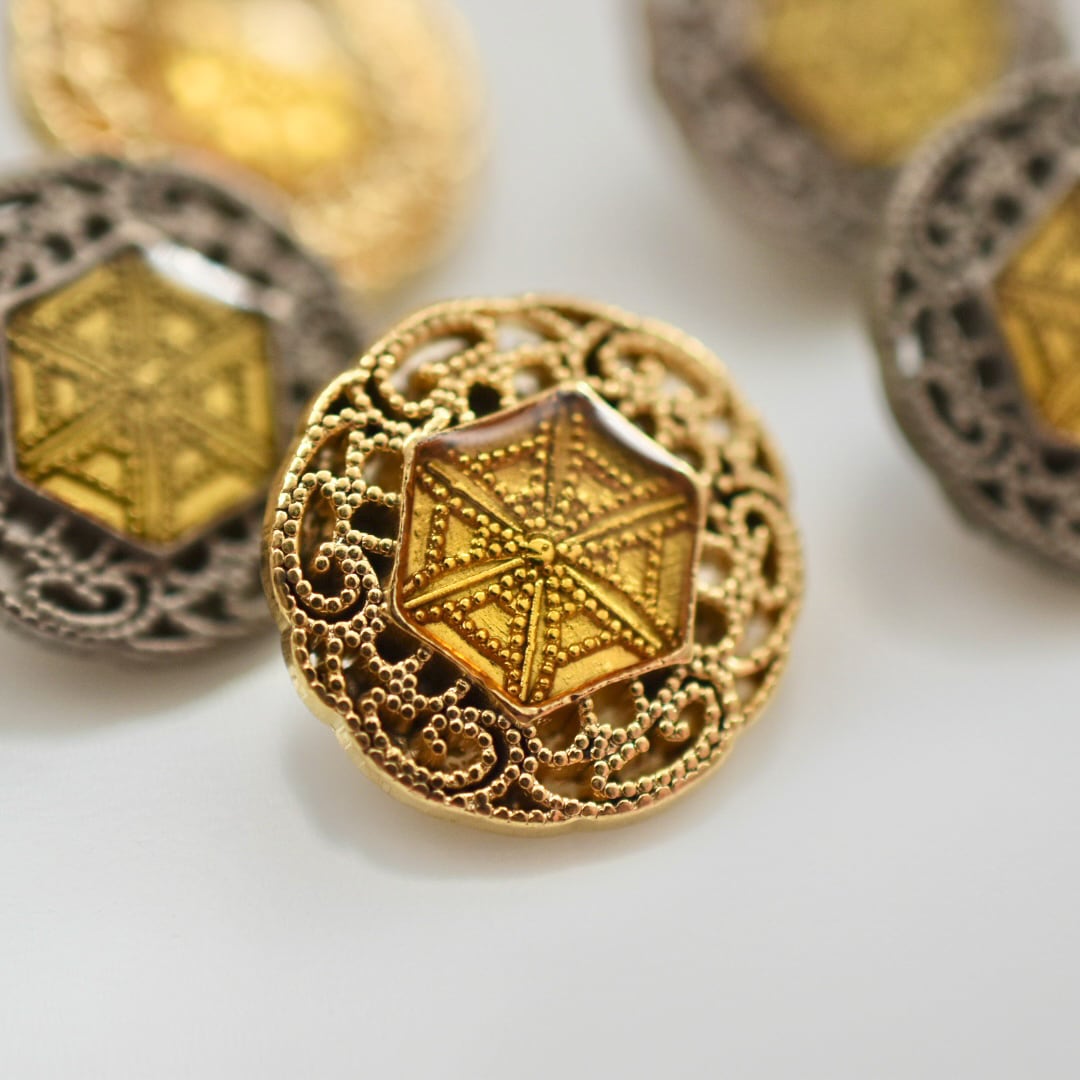 ヘキサゴンイエロー×ゴールド 13㎜