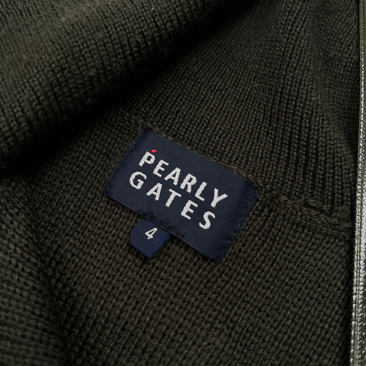 PEARLY GATES パーリーゲイツ ハイネック ウールニットセーター サイズ 4 /グリーン系/メンズ/ゴルフ