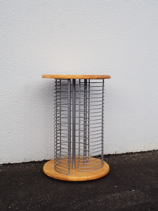 Wooden & Metal Vertical rotary CD Rack　