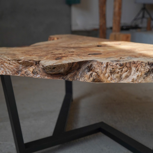 ポプラの一枚板 ローテーブル リビングテーブル