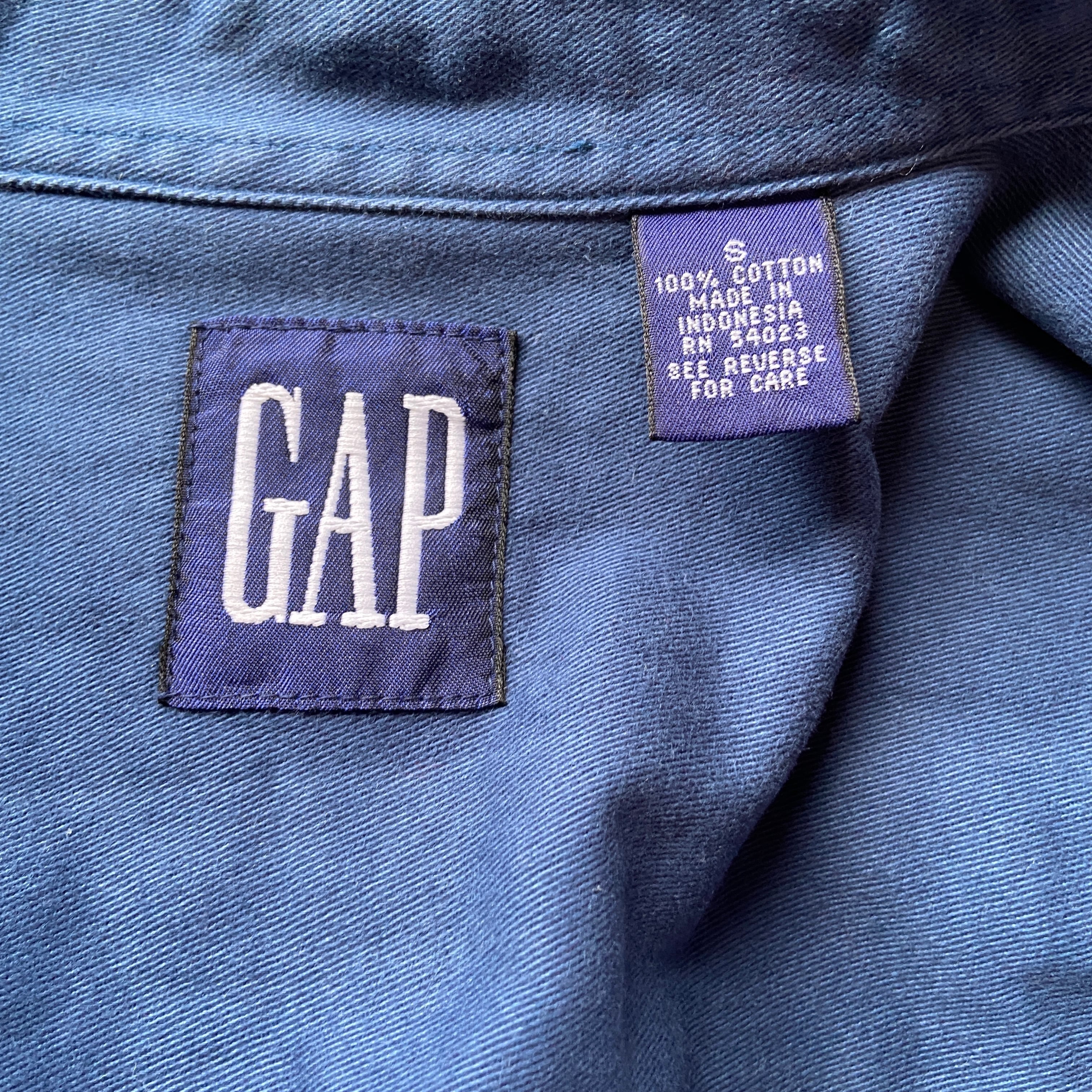 90年代 OLD GAP オールドギャップ 無地 コットン 長袖シャツ メンズS