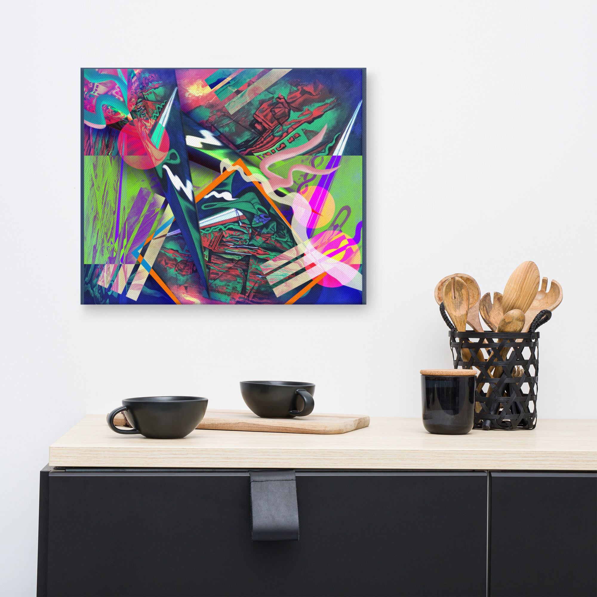 《電車とすれ違うサングラス男 No.5》/2021年/プリントキャンバス/40.64×50.8cm/(16×20インチ)