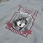 wolf embroidery sweat gray