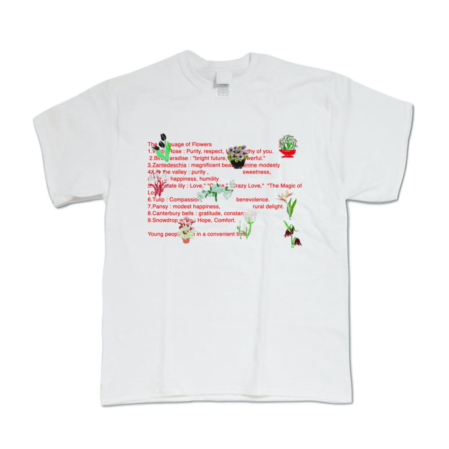 トップス convenience young Language of flowerstee Language of flowers tee | CONVENIENCE YOUNG