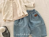 Valubebe 26/AP (Baby) Panel-seamed balloon denim pants