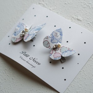 Pettit Necco  Fairy リバティプリントヘアクリップ