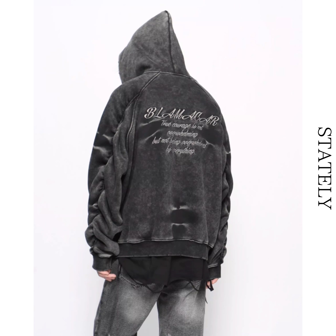 Unisexフェードウォッシュジップフーディ/2color_T84・画像10