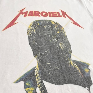 【non trouve】メタリカ METALLICA ロゴ プリントTシャツ MARGIELA バンドTシャツ ロックTシャツ ホワイト L相当 us古着